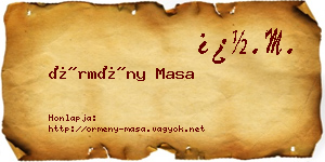 Örmény Masa névjegykártya